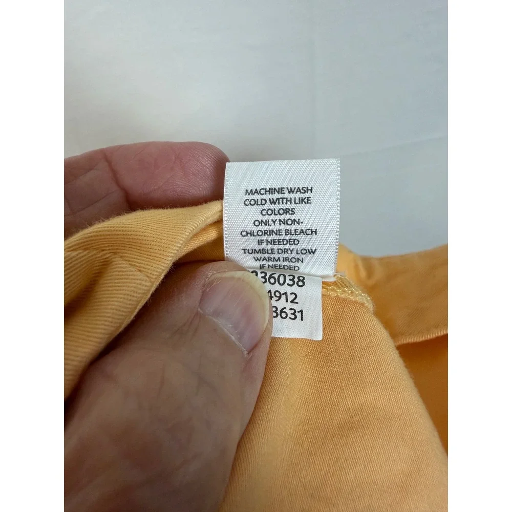J. Jill Stretch Ankle Pants Womens 8 Yellow Side Zip Cotton Blend Slit Hem